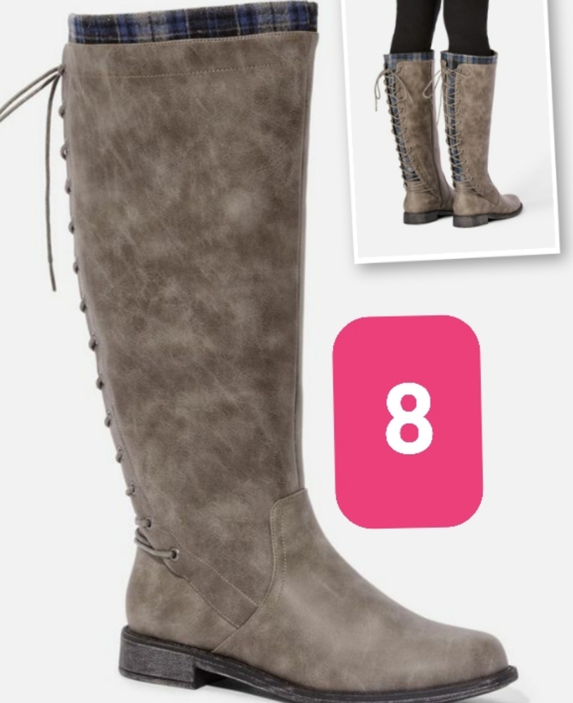 New JustFab grey boots